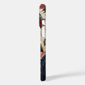 赤い花で飾られたサンタミュエルテ Case-Mate iPhoneケース (裏面 / 左)