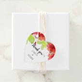 赤い花と書道結婚の感謝 フェイバータグ (インサイチュ)