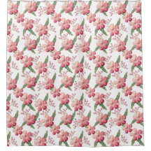 赤い花と緑の果実葉