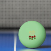 赤い花と緑の葉名前をカスタムする 卓球ボール (ネット)
