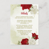 赤い花と緑の葉 エンクロージャーカード (正面)