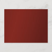 赤い花と金の縁取りの中国の結婚式の囲い エンクロージャーカード (裏面)