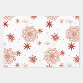 赤い花と開始 ラッピングペーパーシート (正面)