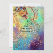 赤い花にうっとり夢見る妖精　青　黄色　緑 招待状 (裏面)