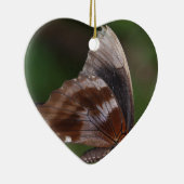 赤い花に白と茶色の蝶 セラミックオーナメント (右)