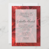 赤い花のウェディングリハーサルディナー 招待状 (正面)