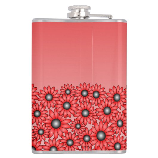 赤い花のウェディング フラスク (裏面)