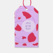 赤い花のギフトラベル ギフトタグ (正面)