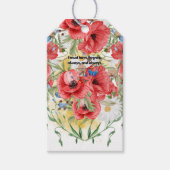 赤い花のギフトラベル ギフトタグ (正面)