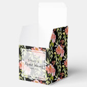 赤い花のグリーン ウェディング シャワー フェイバーボックス (オープン)
