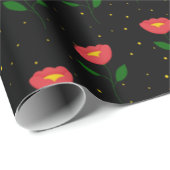 赤い花のケシ ラッピングペーパー (ロールコーナー)