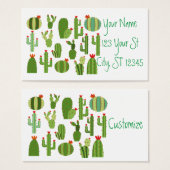 赤い花のサボテンの植物Thunder_Cove (正面&裏面)