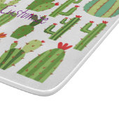 赤い花のサボテンの植物Thunder_Cove カッティングボード (角)