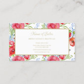 赤い花のサロン美容師 名刺 (裏面)