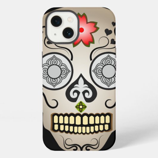 赤い花のシュガー iPhoneケース (裏面)