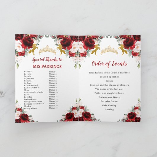 赤い花のチャロキンセアニラ注文イベント プログラム (内部)