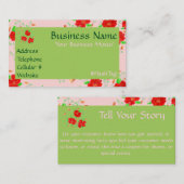 赤い花のデザイナー 割引カード (正面/裏面)