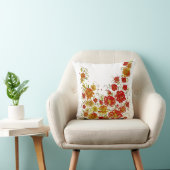 赤い花のデザイン クッション (椅子)