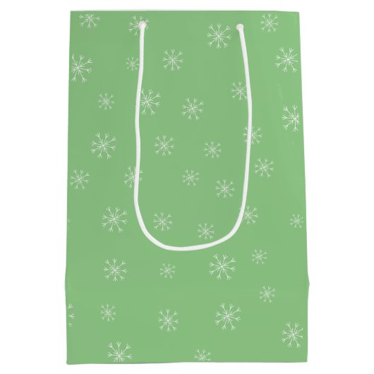 赤い花のトナカイカスタムは ミディアムペーパーバッグ (裏面)