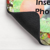 赤い花のフローラフォトフレーム マウスパッド (コーナー)