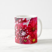 赤い花のブーケ コーヒーマグカップ (正面右)