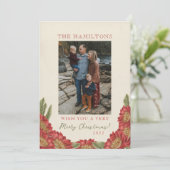 赤い花のホリデーカード シーズンカード (スタンド正面)