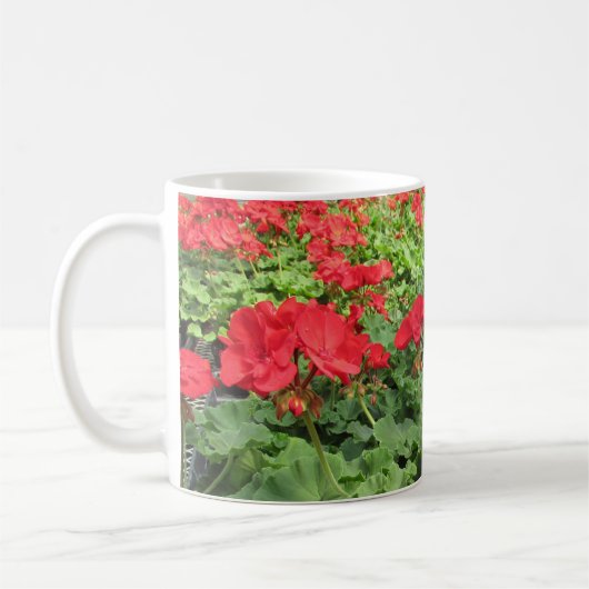 赤い花のマグカップ コーヒーマグカップ (左)