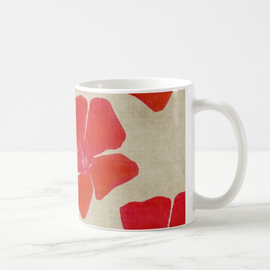 赤い花のマグ コーヒーマグカップ (右)