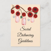 赤い花のメイソンジャー安全対策 エンクロージャーカード (正面)