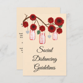 赤い花のメイソンジャー 安全対策 エンクロージャーカード