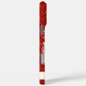 赤い花のラッキーキャット モノグラム Case-Mate iPhoneケース (裏面 / 右)