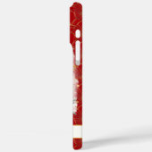 赤い花のラッキーキャット モノグラム Case-Mate iPhoneケース (裏面 / 左)