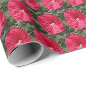 赤い花のラッピング紙 ラッピングペーパー (ロールコーナー)