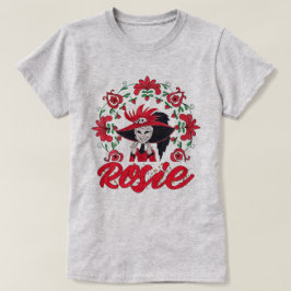 赤い花のロージー　ハズビン ホテル フレーム Tシャツ