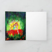 赤い花の上で夢を見る妖精 シーズンカード (内部)