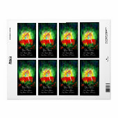 赤い花の上で夢を見る妖精 ラベル (フルシート)