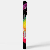赤い花の上に座っているチタニアのピンクのフローラ渦巻き Case-Mate iPhoneケース (裏面 / 右)