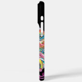 赤い花の上に座っているチタニアのピンクのフローラ渦巻き Case-Mate iPhoneケース (裏面 / 左)