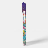 赤い花の上に座っている妖精のティターニアファンタジーブルー Case-Mate iPhoneケース (裏面 / 左)