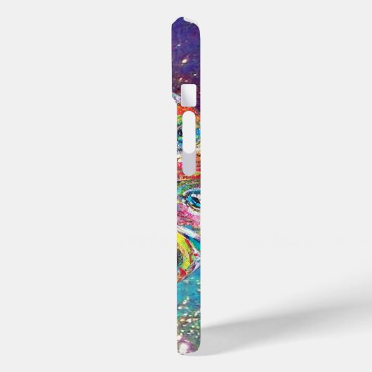 赤い花の上に座っている妖精のティターニアファンタジーブルー Case-Mate iPhoneケース (裏面 / 左)