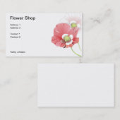 赤い花の名刺 名刺 (正面/裏面)