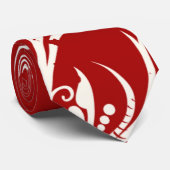 赤い花の回転 ネクタイ (ロール)