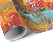 赤い花の妖精たち フローラルファンタジー ラッピングペーパー (ロールコーナー)