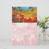 赤い花の妖精ファンタジー文房具 便箋 (スタンド正面)