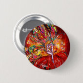 赤い花の妖精ファンタジー 缶バッジ (正面&裏面)