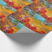 赤い花の妖精フローラファンタジー ラッピングペーパー (角)