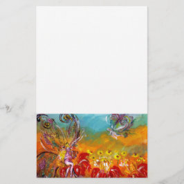 赤い花の妖精 便箋