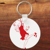 赤い花の少女 キーホルダー (正面)