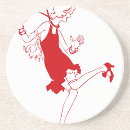 赤い花の少女 コースター