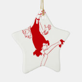 赤い花の少女 セラミックオーナメント (右)